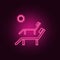 sun beds icon. Elements of SPA in neon style icons. Simple icon for websites, web design, mobile app, info graphics