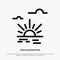 Sun, Brightness, Light, Spring Line Icon Vector