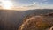 Sun Bursts at Sunset Over Black Canyon