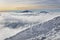 Sun and clouds atop of Kasprowy Wierch of Zakopane in Tatras in