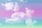Sun and clouds background with a soft pastel color. Fantasy magical sunny sky pastel background with colorful cloudy sky