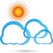 Sun, clouds, summer, illustration