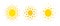 Sun dots icons. Summer rest sign. Travel agency or solar panel energy logo template. Sunny circle concept design