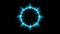 Sun Eclipse Blue Color Fire Dark Background Vector Moon Design Style Space Science Glow Light