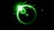 Sun Eclipse Color Green Fire Dark Background Vector Moon Style Space Science Glow Light