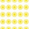 Sun emblem tribal symbol yellow and white seamless pattern