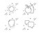 Sun energy, Recovery file and Apple icons set. Speech bubble sign. Solar power, Backup document, Diet food. Vector