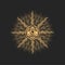 Sun and eye esoteric occult pentagram, tarot sign