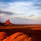 Sun Fading Over Monument Valley