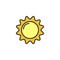 Sun filled outline icon