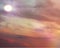 Sun flares on lilac orange sky pink cloudy yellow dramatic sunset sun beam light weather forecast summer background template copy
