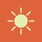 Sun flat icon. Brightness symbol, modern minimal flat design style, vector illustration