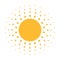 Sun flat icon vector. Summer pictogram. Sunlight symbol. for website design, web button, mobile app illustration