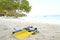Sun fun snorkelling white sand beach lounge swim play relax