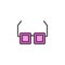 Sun glasses filled outline icon