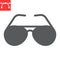 Sun glasses glyph icon