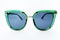 Sun glasses in green plastic rim