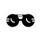 Sun glasses icon vector isolated on white background, Sun glasses sign , black fashion symbols