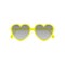 Sun glasses in shape of heart in yellow design