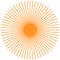 Sun happy minimalist illustration symmetrical Orange sunrays sunny