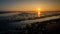The sun has almost set at the shores of Schiermonnikoog