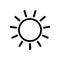 Sun icon. Brightness Icon. Intensity Setting. Vector Illustration