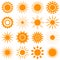 Sun icon collection - vector illustration