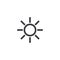 Sun icon. Vector icon. Sun symbol. Weather icon. Meteorology sign