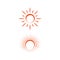 Sun icon Vector Illustration design Logo