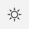 Sun icon, vector logo illustration, pictogram isolated on white.