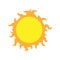 Sun icon vector. summer illustration sign. weather symbol or logo.