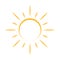 Sun icon vector. Summer pictogram. Sunlight symbol. for website design, web button, mobile app illustration