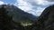 The sun illuminates Panticosa baths in the Pyrenees of Huesca