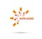 Sun ilustration vector logo, icon Isolated, light in white background.