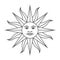 Sun of Inca graphic sign