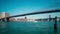 Sun light brooklyn bridge panoramic view 4k time lapse new york