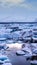 Sun light reflecting on iceberg glacier lagoon, jokulsarlon of I