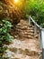 sun limestone stairs Adventure amazing trip in Vietnam