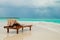 Sun lounger on tropical beach