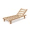 Sun lounger vector on white background. Wooden chair.