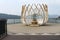 Sun Moon Lake, Taiwan- November 15, 2019: Art Nesting Plan installation at Ita Thao pier