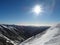 The Sun in one winter day in Fagaras Mountain