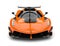 Sun orange race super car - front view