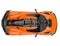 Sun orange race supercar - top down view