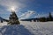 Sun over Carcross Desert in Winter