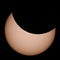 The Sun partially eclipsed during the total solar eclipse of 2017-aug-21, USA