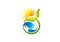 Sun, plant, people, water, natural, logo, icon, health, leaf, botany, ecology and symbol