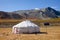 Sun powered traditional Mongolian ger in Altai Mountains Mongolia