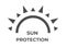 Sun protection glyph icon Sunscreen