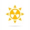 Sun radiation vector icon
